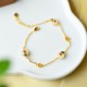 Peace Buckle White Jade Luck Bracelet Peace Buckle White Jade Luck Bracelet