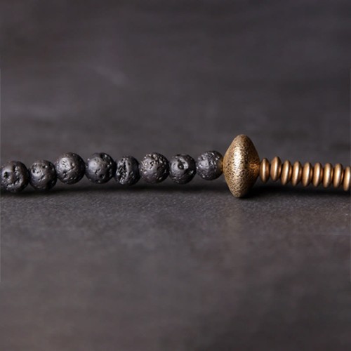 Vintage Lava Rock Copper Healing Multilayered Bracelet Vintage Lava Rock Copper Healing Multilayered Bracelet
