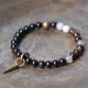 Black Obsidian Sodalite Strength Couple Bracelet Black Obsidian Sodalite Strength Couple Bracelet