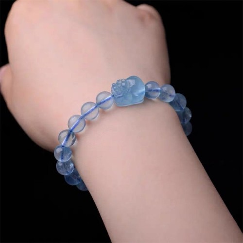 Natural Aquamarine Pixiu Serenity Bracelet Natural Aquamarine Pixiu Serenity Bracelet