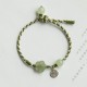 Plum Blossom Jade Prosperity Braided Bracelet