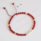 Natural Red Agate Endless Knot Confidence Bracelet