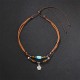 Turquoise Small Flower Protection Double Layer Necklace Turquoise Small Flower Protection Double Layer Necklace