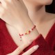 Handmade 925 Silver Peach Blossom Chalcedony Luck Bracelet Handmade 925 Silver Peach Blossom Chalcedony Luck Bracelet