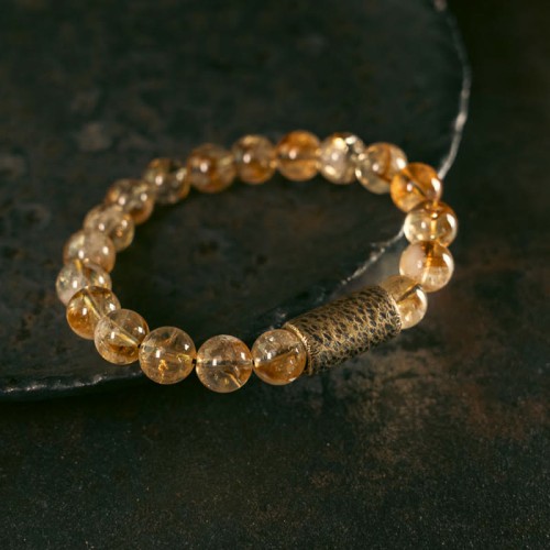 Citrine Crystal Brass Protection Bracelet Citrine Crystal Brass Protection Bracelet