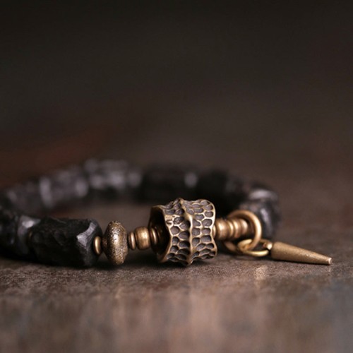 Ebony Wood Copper Balance Protection Bracelet Ebony Wood Copper Balance Protection Bracelet