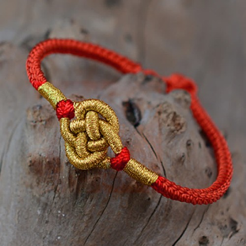 Handmade Chinese Knot Luck Strength Braided Bracelet Handmade Chinese Knot Luck Strength Braided Bracelet