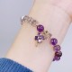 Amethyst Four Leaf Clover Healing Bracelet Amethyst Four Leaf Clover Healing Bracelet