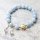 Aquamarine Pearl Moonstone Charm Bracelet Aquamarine Pearl Moonstone Charm Bracelet