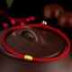 999 Gold Lucky Bead Eight-Thread Peace Knot Bracelet