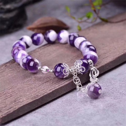 925 Silver Amethyst Healing Heart Charm Bracelet 925 Silver Amethyst Healing Heart Charm Bracelet