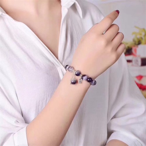 925 Silver Amethyst Healing Heart Charm Bracelet 925 Silver Amethyst Healing Heart Charm Bracelet