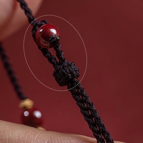 Cinnabar Fu Character Charm Blessing Bracelet Cinnabar Fu Character Charm Blessing Bracelet
