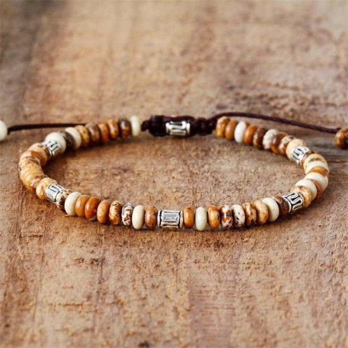 Picture Jasper Positive Beads Bracelet Picture Jasper Positive Beads Bracelet