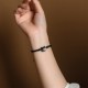 Silver Sheen Obsidian Strawberry Quartz Cat Bracelet Silver Sheen Obsidian Strawberry Quartz Cat Bracelet