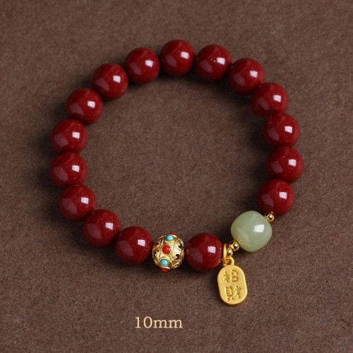 Cinnabar Green Aventurine Fortune Bracelet