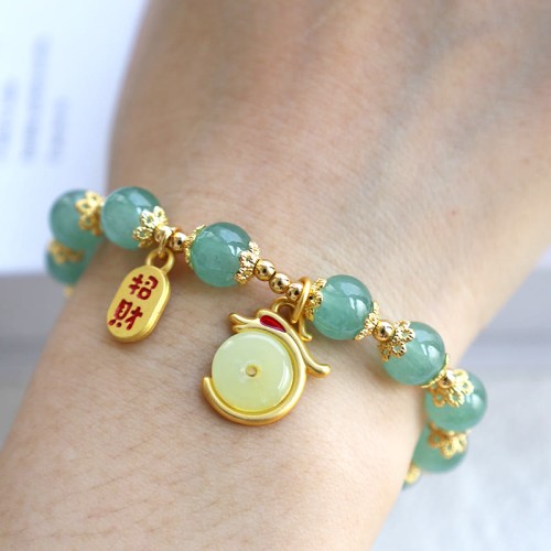 Year of the Dragon Red Agate Green Aventurine Bracelet Year of the Dragon Red Agate Green Aventurine Bracelet