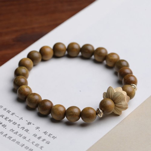Green Sandalwood Boxwood Lotus Soothing Bracelet Green Sandalwood Boxwood Lotus Soothing Bracelet