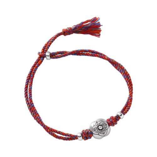 999 Sterling Silver Persimmon Luck Braided Bracelet 999 Sterling Silver Persimmon Luck Braided Bracelet