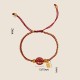 Cinnabar Fu Character Blessing Braided Bracelet Cinnabar Fu Character Blessing Braided Bracelet