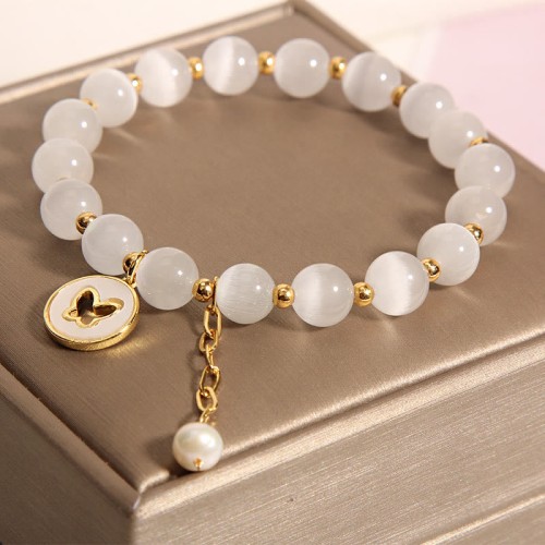Cat's Eye Butterfly Love Bracelet