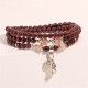 Garnet Strawberry Quartz Green Beans PiXiu Bracelet