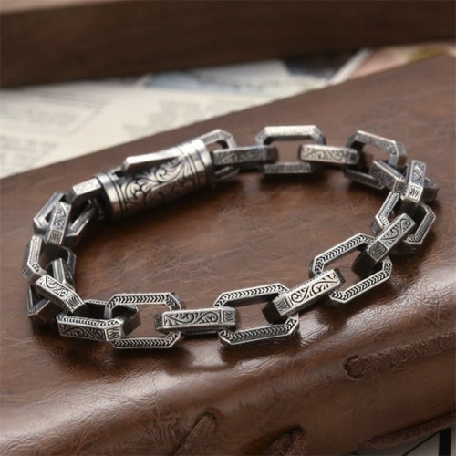 Vintage Tang Dynasty Flower Design Luck Bracelet Vintage Tang Dynasty Flower Design Luck Bracelet