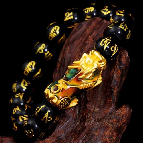 Feng Shui PiXiu Obsidian Wealth Bracelet