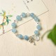 925 Silver Aquamarine Serenity Flower Bracelet 925 Silver Aquamarine Serenity Flower Bracelet
