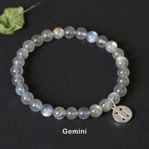 Zodiac Moonstone Charming Bracelet Zodiac Moonstone Charming Bracelet