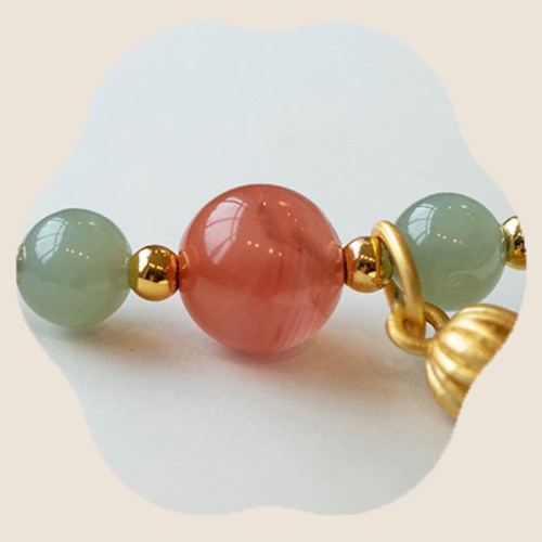 Red Agate Jade Lotus Confidence Bracelet Red Agate Jade Lotus Confidence Bracelet