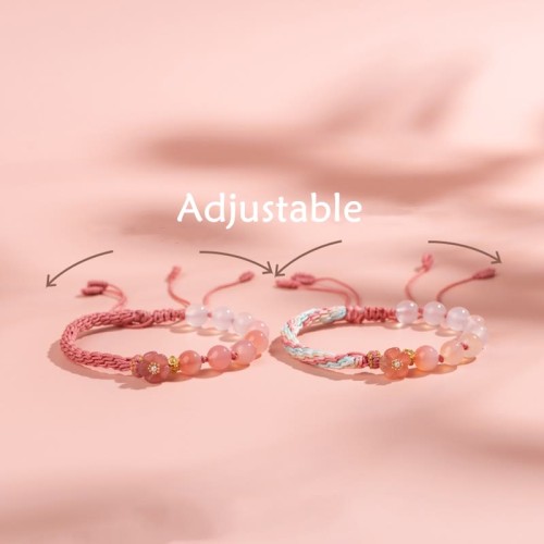 Gradient Agate Peach Blossom Luck Bracelet Gradient Agate Peach Blossom Luck Bracelet