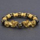 Double Pixiu Obsidian Wealth Bracelet