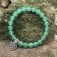 Natural Gemstone Lucky Heart Charm Stretch Bracelet Natural Gemstone Lucky Heart Charm Stretch Bracelet