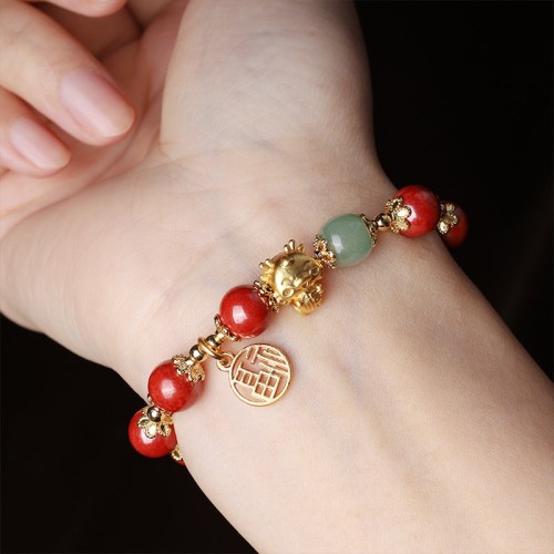 Year of the Dragon Cinnabar Blessing Bracelet