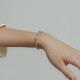 Moonstone Positive Charm Chain Bracelet Moonstone Positive Charm Chain Bracelet