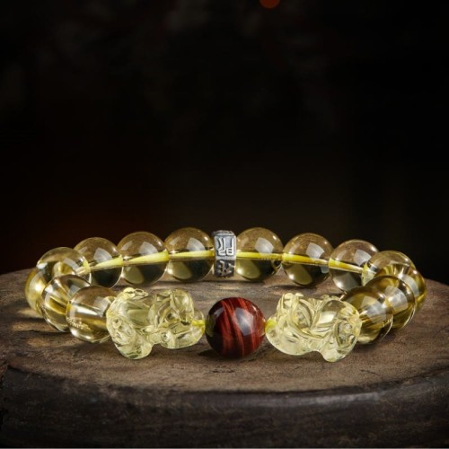 Citrine PiXiu Tiger Eye Prosperity Protection Bracelet Citrine PiXiu Tiger Eye Prosperity Protection Bracelet
