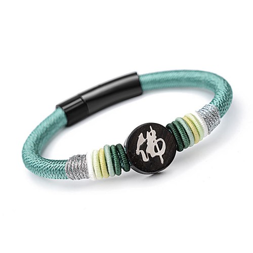 Buddha Ebony Handcrafted Rope Bracelet