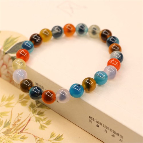 Colorful Candy Agate Strength Healing Bracelet Colorful Candy Agate Strength Healing Bracelet