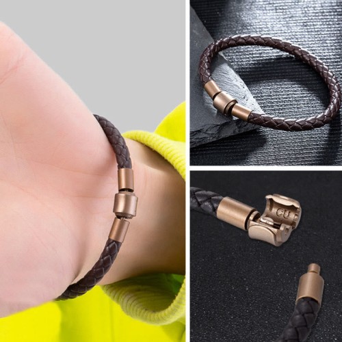 Vintage Leather Rope Luck Braid Bracelet Vintage Leather Rope Luck Braid Bracelet