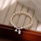 999 Sterling Silver Lotus Pearl Healing Bracelet