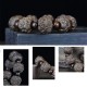 Ebony Wood Arhats Lotus Dragon Balance Bracelet