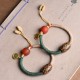 Handmade Tibetan Nine-Eye Dzi Bead Wealth Rope Bracelet Handmade Tibetan Nine-Eye Dzi Bead Wealth Rope Bracelet