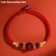 Year of the Dragon 925 Silver Cinnabar Auspicious Bracelet Year of the Dragon 925 Silver Cinnabar Auspicious Bracelet