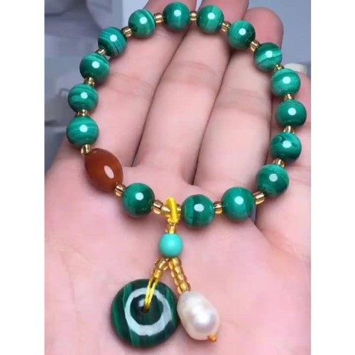 Natural Malachite Red Agate Protection Bracelet Natural Malachite Red Agate Protection Bracelet