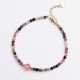 Colorful Tourmaline Strawberry Quartz Positive Love Bracelet Colorful Tourmaline Strawberry Quartz Positive Love Bracelet
