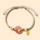 Peace Agate Peace Buckle Braided Bracelet Peace Agate Peace Buckle Braided Bracelet
