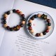 Ebony Wood Cat Engraved Protection Bracelet
