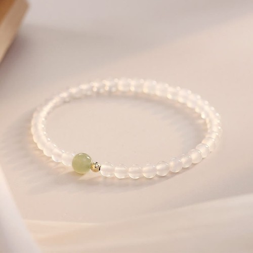 White Agate Jade Protection Bracelet White Agate Jade Protection Bracelet