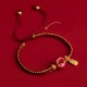 Cinnabar Fu Character Blessing Braided Bracelet Cinnabar Fu Character Blessing Braided Bracelet